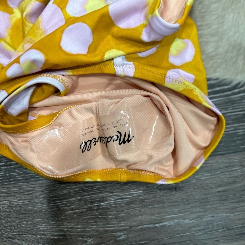 Madewell Second Wave Retro High Waist Bikini Bottom Watercolor Floral XS NWT - Picture 4 of 5